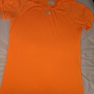 Under Armour Orange strip athletic top